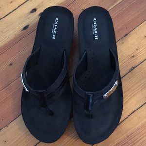 Coach Black Flip Flops 7.5